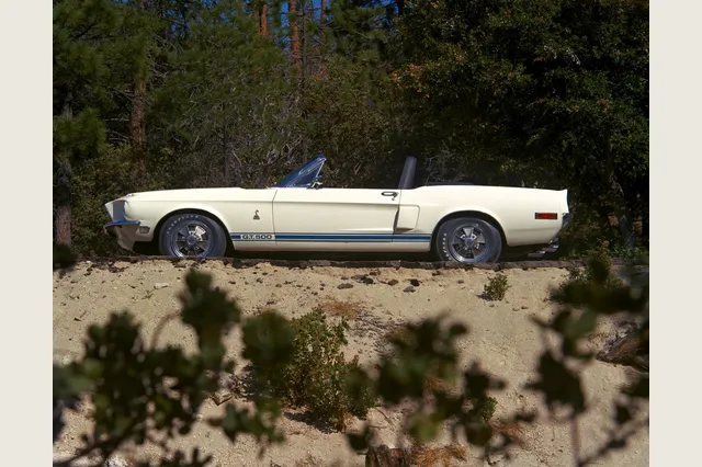 Shelby GT500 convertible 1968, archivo Ford. El ensayo de aceleración no identifica esta carrocería.